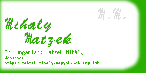 mihaly matzek business card